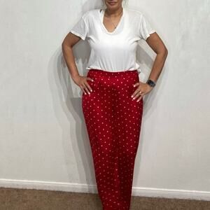 Banana Republic Red Heart Pajama Pants Sz M